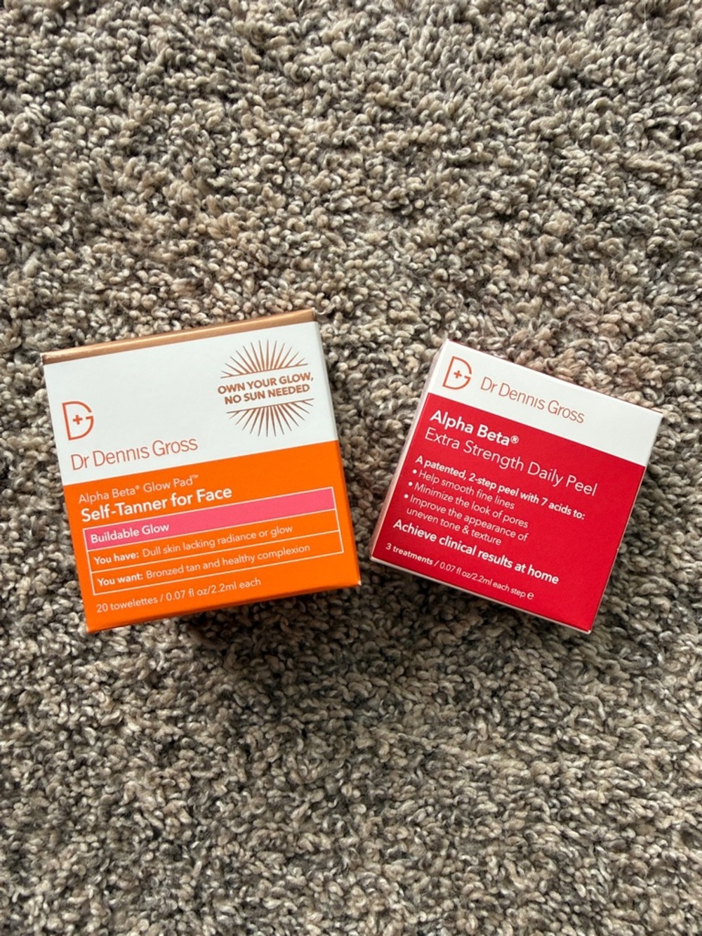 NEW Dr Dennis Gross Alpha Beta Glow Pad Face Self-Tanner Towelettes & Peel